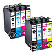 COMETE, Entreprise française - 16XL - 8 Cartouches 16XL compatibles Epson Workforce - Noir et Couleur 8 Cartouches 16XL compatibles Epson Workforce C13T16214010 - 2 Noir + 2 Cyan + 2 Magenta + 2 Jaune