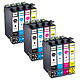 COMETE, Entreprise française - 16XL - 12 Cartouches 16 XL compatibles Epson Workforce - Noir et Couleur 12 Cartouches 16XL compatibles Epson Workforce C13T16214010 - 3 Noir + 3 Cyan + 3 Magenta + 3 Jaune