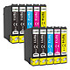 COMETE - Marque Française - T0715 - 10 Cartouches d'encre Compatible avec Epson T0715 (T0711 T0712 T0713 T0714) Satisfait ou Remboursé