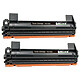 COMETE  - Marque Française - TN1050 - 2 Toners compatibles BROTHER TN1050 - 2 Noir 2 Toners compatibles BROTHER TN1050 Noir