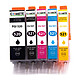 COMETE - 520 XL 521 XL - 5 Cartouches d'encre Compatibles 520XL 521XL pour imprimantes Canon PIXMA PGI-520 CLI-521 Satisfait ou Remboursé