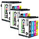 COMETE  - Marque Française - 18XL - 12 Cartouches compatibles Epson 18 XL T18XL T1815 - Noir et Couleur 12 Cartouches compatibles Epson 18XL T18XL T1815 - 3 Noir + 3 Cyan + 3 Magenta + 3 Jaune