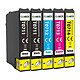 COMETE - Marque Française - T0715 - 5 Cartouches d'encre Compatible avec Epson T0715 (T0711 T0712 T0713 T0714) Satisfait ou Remboursé