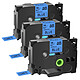 COMETE - Tze541 - 3 Rubans compatible Brother TZe-541 Noir sur Bleu cassette recharge pour étiqueteuse Brother 3 Rubans compatible Brother TZe-541 Noir sur Bleu cassette recharge pour étiqueteuse Brother