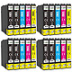 COMETE - Marque Française - T1285 - 20 Cartouches d'encre Compatibles avec Epson Stylus - 8 Noir + 4 Cyan + 4 Magenta + 4 Jaune T1285 - 20 Cartouches d'encre Compatibles avec Epson Stylus - 8 Noir + 4 Cyan + 4 Magenta + 4 Jaune