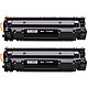 COEMTE - 80X - 2 Toners compatibles pour HP 80X CF280X - 2 Noir - Marque Française 2 Toners compatibles 80X CF280X