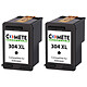 COMETE - Marque Française - 304XL - 2 Cartouches compatibles HP 304 XL - 2 Noir Satisfait ou Remboursé