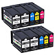 COMETE - Marque française - 1500XL - 10 Cartouches Compatibles 1500XL PGI-1500 pour CANON - Noir/Couleur Satisfait ou Remboursé