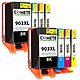 COMETE - Marque Française - 903XL - 8 Cartouches compatibles HP 903 XL 903XL - 2 Noir, 2 Cyan, 2 Magenta, 2 Jaune Satisfait ou Remboursé