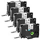 COMETE - Tze251 - 5 Rubans compatible Brother TZe-251 Noir sur Blanc cassette recharge pour étiqueteuse Brother 5 Rubans compatible Brother TZe-251 Noir sur Blanc cassette recharge pour étiqueteuse Brother