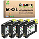 COMETE, Entreprise française - 603XL - 4 Cartouches 603 XL compatibles Epson 4 Cartouches 603 XL compatibles Epson Expression Home - 4 Noir