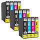 COMETE  - Marque Française - T1285 - 12 Cartouches d'encre Compatibles avec Epson T128 T128XL T1281 T1282 T1283 T1284 T1285 - 12 Cartouches d'encre Compatibles avec Epson T128 T128XL T1281 T1282 T1283 T1284 - 3 Packs