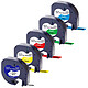 COMETE -  91201 -5 Rubans Couleur compatibles 91201 S0721610 pour Étiqueteuses Dymo - Marque française 5 Rubans COULEURS compatibles 91201 S0721610 pour Étiqueteuses Dymo Letratag -12mm x 4m 5 Couleurs