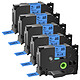 COMETE - Tze-541 - 5 Rubans compatible Brother TZe-541 Noir sur Bleu cassette recharge pour étiqueteuse Brother 5 Rubans compatible Brother TZe-541 Noir sur Bleu cassette recharge pour étiqueteuse Brother