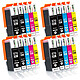 COMETE - Marque française - 570XL 571XL - 20 Cartouches Compatibles 570 XL 571 XL pour Canon PIXMA 20 Cartouches Compatibles 570XL 571XL pour imprimantes Canon PIXMA PGI-570 CLI-571 - 4 Packs