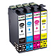 COMETE, Entreprise française - 29XL - Pack de 4 Cartouches 29XL compatibles Epson 29 XL - Noir et Couleur 4 Cartouches 29XL compatibles Epson 29 XL T2991 T1992 T1993 T2994 T2996 C13T29964012