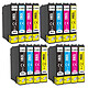 COMETE - Marque Française - T1285 - 16 Cartouches d'encre Compatibles avec Epson T128 T128XL T1281 T1282 T1283 T1284 T1285 - 16 Cartouches d'encre Compatibles avec Epson T128 T128XL T1281 T1282 T1283 T1284 - 4 Packs