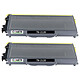 COMETE  - Marque Française - TN2120 - 2 Toners compatibles BROTHER TN 2120 - 2 Noir 2 Toners compatibles BROTHER TN2120 Noir