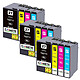 COMETE - Marque Française - 27XL - 12 Cartouches 27XL compatibles avec Epson 27XL - Noir et Couleur 12 Cartouches 27XL compatibles avec Epson 27 XL C13T27154010 T2711 T2712 T2713 T2714 T2715 - 3 Packs