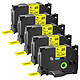 COMETE - Tze641 - 5 Rubans TZe-641 Noir sur Jaune cassette recharge pour étiqueteuse Brother 5 Rubans TZe-641 Noir sur Jaune cassette recharge pour étiqueteuse Brother
