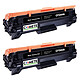 COMETE - Marque Française - 44 A - 2 Cartouche de Toner compatible avec HP CF244A HP 44A - 2 Noir Satisfait ou Remboursé