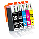 COMETE - Marque Française - 525XL 526XL - 5 Cartouches Compatibles 525 XL 526 XL pour Canon PIXMA PGI-525 CLI-526 5 Cartouches Compatibles 525XL 526XL pour imprimantes Canon PIXMA PGI-525 CLI-526 - 1 Pack