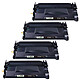 COMETE - 26A - 4 Toners compatibles pour HP 26A CF226X - 4 Noir - Marque Française 4 Toners compatibles HP 26A CF226X Noir