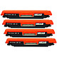 COMETE - 126A - 4 Toners compatibles pour HP 126A CE310A/CF350A - 4 Noir - Marque Française 4 Toners compatibles Noirs HP 126A CE310A/CF350A