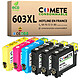 COMETE, Entreprise française - 603XL - 6 Cartouches 603 XL compatibles Epson 6 Cartouches 603 XL compatibles Epson Expression Home - 3 Noir + 1 Cyan + 1  Magenta + 1 Jaune