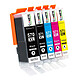 COMETE - Marque française - 570XL 571XL - 5 Cartouches Compatibles 570 XL 571 XL pour imprimantes Canon PIXMA 5 Cartouches Compatibles 570XL 571XL pour imprimantes Canon PIXMA PGI-570 CLI-571 - 1 Pack