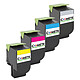 COMETE - 802 - 4 Toners compatibles LEXMARK 802 - 1 Noir + 1 Cyan + 1 Magenta + 1 Jaune - Marque Française 4 Toners compatibles LEXMARK 802 - 1 Noir + 1 Cyan + 1 Magenta + 1 Jaune
