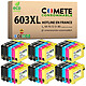 COMETE, Entreprise française - 603XL - 30 Cartouches 603 XL compatibles Epson 30 Cartouches 603 XL compatibles Epson Expression Home - 9 Noir + 7 Cyan + 7 Magenta + 7 Jaune