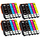 COMETE - 26XL - 20 Cartouches 26XL Compatibles avec Epson 26 XL T2621 T2631 T2632 T2633 T2634 - Marque Française 20 Cartouches 26XL Compatibles avec Epson 26 XL T2621 T2631 T2632 T2633 T2634 - 4Packs