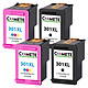 COMETE  - Marque Française - 301XL - 4 Cartouches compatibles HP 301 XL - Noir/Couleur Satisfait ou Remboursé