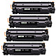 COMETE - 80X - 4 Toners compatibles pour HP 80X CF280X - 4 Noir - Marque Française 4 Toners compatibles 80X CF280X