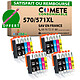 COMETE - Marque française - 570XL 571XL - 20 Cartouches Compatibles 570 XL 571 XL pour Canon PIXMA 20 Cartouches Compatibles 570XL 571XL pour imprimantes Canon PIXMA PGI-570 CLI-571 - 4 Packs