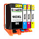 COMETE - Marque Française - 903XL - 4 Cartouches compatibles HP 903 XL - 1 Noir + 1 Cyan + 1 Magenta + 1 Jaune Satisfait ou Remboursé