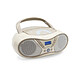 Mooov 477403 - Lecteur CD Soft Grey avec radio FM et port USB Son  stéréo 2 x 3 W / Sortie casque 3,5 mm (32 ?)  Radio FM  recherche automatique des stations et pistes programmables