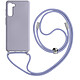 Avizar Coque pour Samsung Galaxy S23 en Silicone Soft-Touch Lavande Coque avec un cordon réglable pour port autour du cou