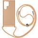Avizar Coque Cordon pour Samsung Galaxy S23 Ultra Lanière Tour du Cou 80cm Rose Poudré - Une protection mêlant la praticité au style, spécialement conçue pour votre Samsung Galaxy S23 Ultra