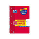 OXFORD Blocs 300 Pages (150) Feuillets Mobiles Détachables Perforées 90g A4 Grands Carreaux Copies simples ou Feuillets mobiles