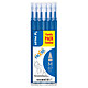 PILOT Set de 6 Recharges FRIXION BALL BLS-FR7 Bleu Recharge pour stylo roller