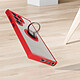 Coque pour Samsung S23 Ultra Bi-matière Bague Métallique Support Vidéo Rouge pas cher