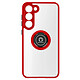 Avizar Coque pour Samsung S23 Plus Bi-matière Bague Métallique Support Vidéo Rouge Coque de protection avec un anneau de maintien conçue spécialement pour votre Samsung Galaxy S23 Plus