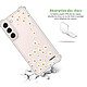 Avis Evetane Coque Samsung Galaxy S22 5G Silicone antichocs Solides coins renforcés  transparente Motif Marguerite