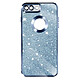 Avizar Coque pour iPhone 7 Plus et 8 Plus Paillette Amovible Série Protecam Spark Bleu - Une coque design de la série Protecam Spark, pour appareil