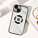 Avizar Coque pour iPhone 14 Paillette Amovible Silicone Gel Série Protecam Spark Noir pas cher