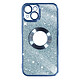 Avizar Coque pour iPhone 14 Paillette Amovible Silicone Gel Série Protecam Spark Bleu - Une coque design de la série Protecam Spark, pour iPhone 14