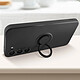 Avizar Coque pour Samsung Galaxy S23 Soft touch Flexible avec Bague Support Noir pas cher