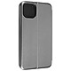 Avizar Housse pour iPhone 14 Clapet Porte-carte Support Vidéo Design élégant Gris - Un étui de protection, série Class Book, pour iPhone 14, qui combine style et fonctionnalité